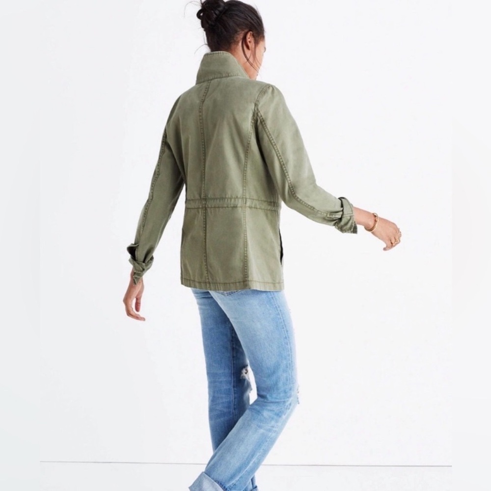 Madewell Women's Jacket Utility Military Fleet Jacket Army Olive
Green Small - Picture 15 of 16